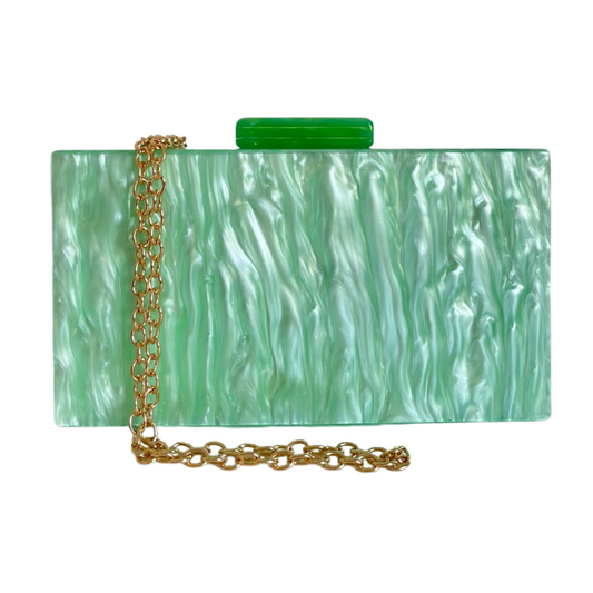 Bolsa de Festa Clutch Acrílico Verde Menta