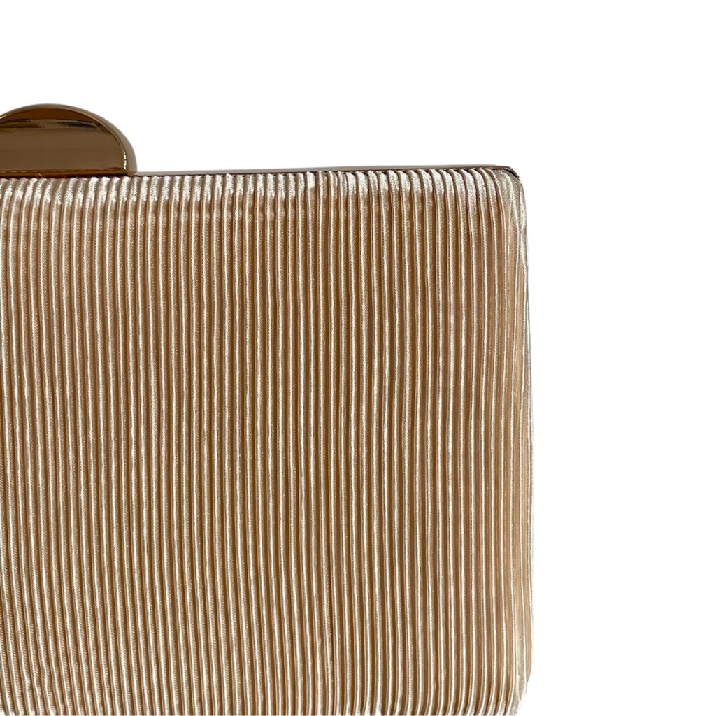 Bolsa Clutch Festa Tecido Aveludado Frizado Bege - ReUse