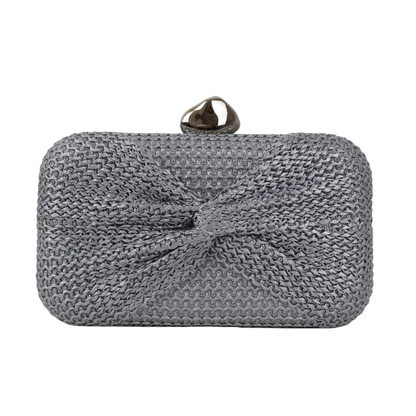 Bolsa Clutch Festa Palha Prata