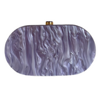 Bolsa de Festa Clutch Acrílico Oval Lilás Lavanda - ReUse