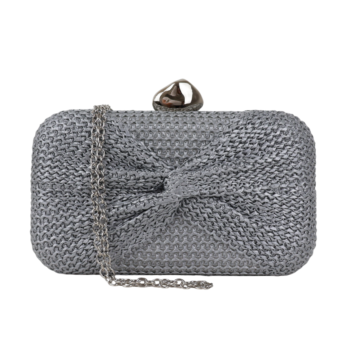 Bolsa Clutch Festa Palha Prata