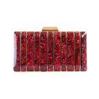 Bolsa de Festa Clutch Acrílico e Metal Marsala - ReUse