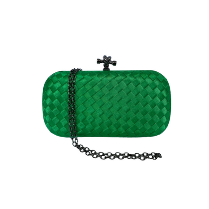 Clutch Tressê Cetim Inspired Pequena Verde