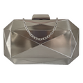Bolsa Festa Clutch Metal Escovado Prata