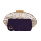 Bolsa Clutch Festa Acrílico Oval Bege - ReUse