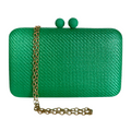 Bolsa de Festa Clutch Palha Verde