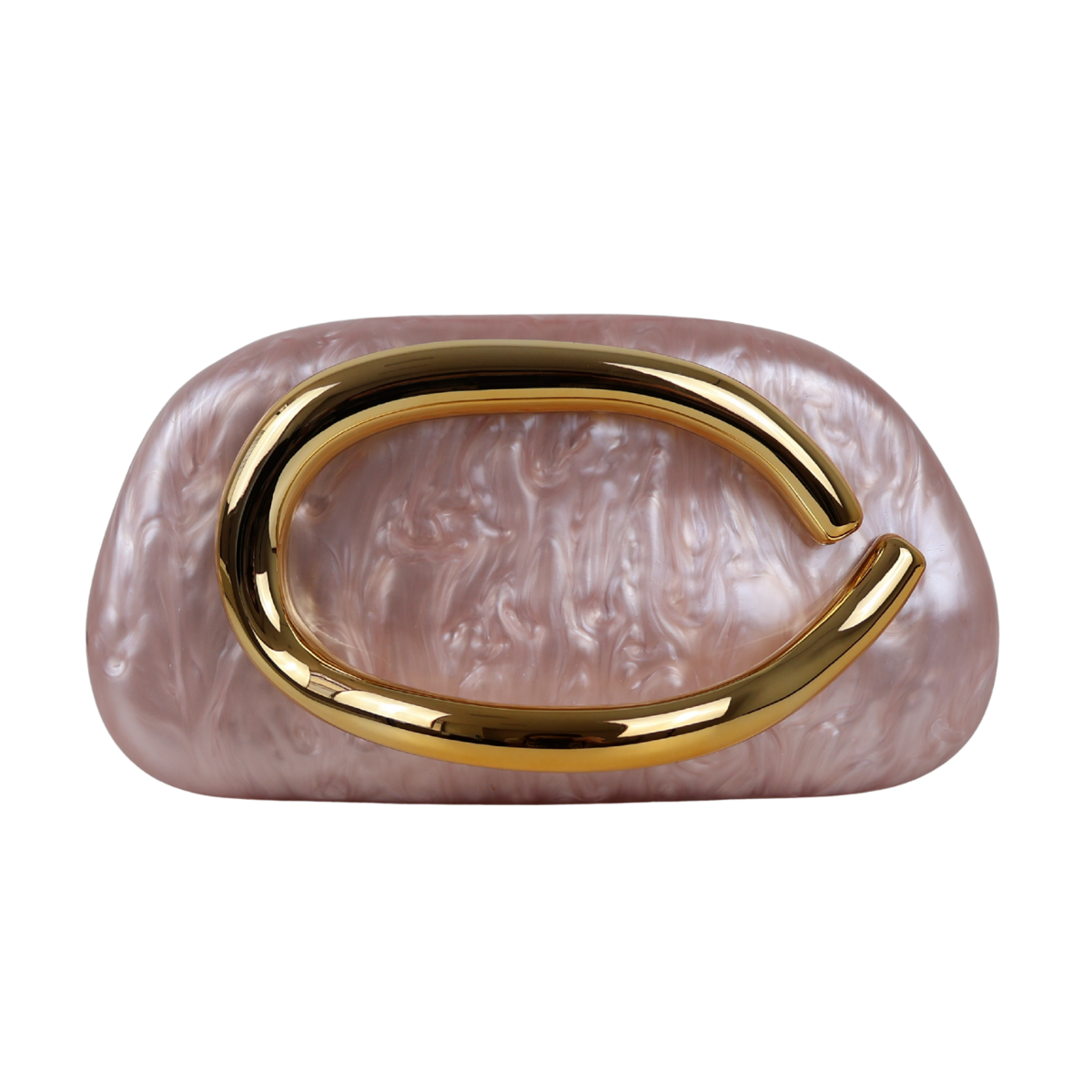 Bolsa de Festa Clutch Acrílico Perolada Rosa