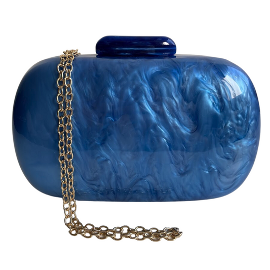 Bolsa Festa Clutch Acrílico Azul