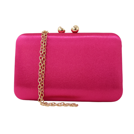 Bolsa Clutch Festa Cetim Rosa Pink