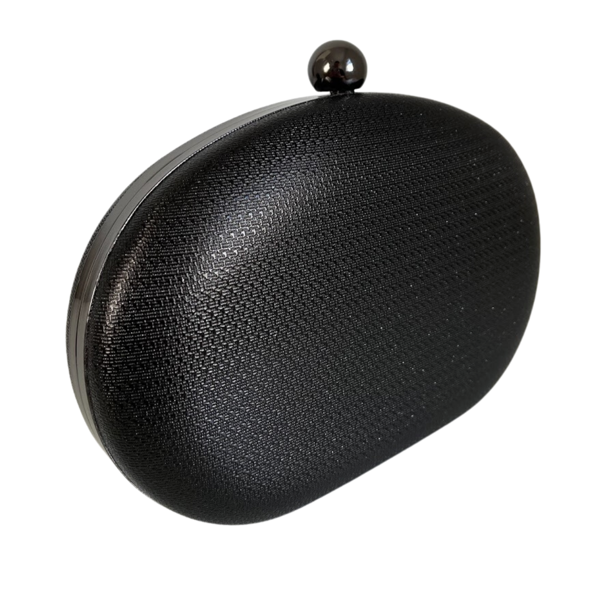 Bolsa de Festa Clutch Oval Preta