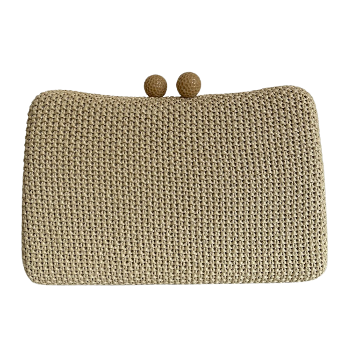 Bolsa de Festa Clutch Palha Bege