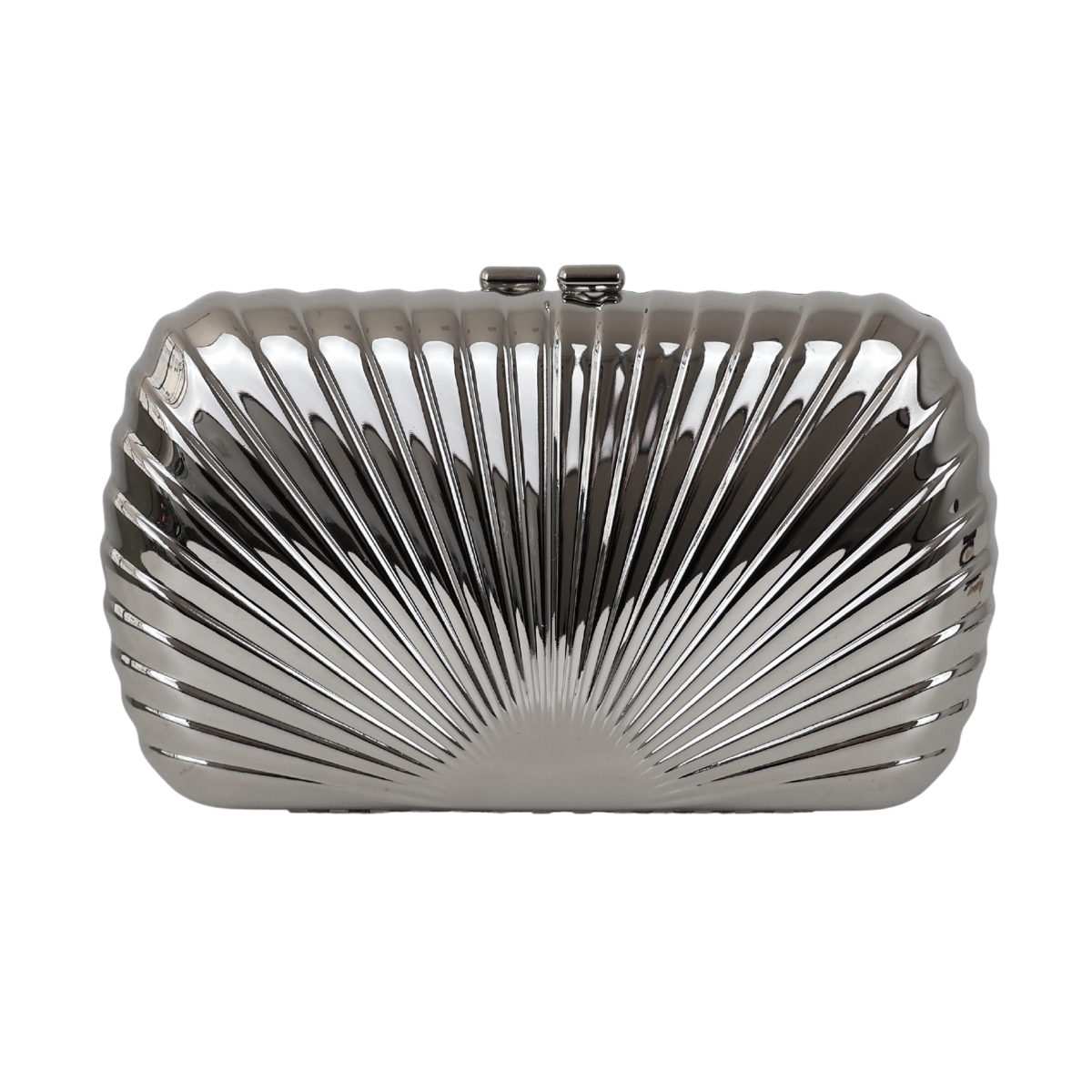 Bolsa de Festa Clutch Prateada Metalizada