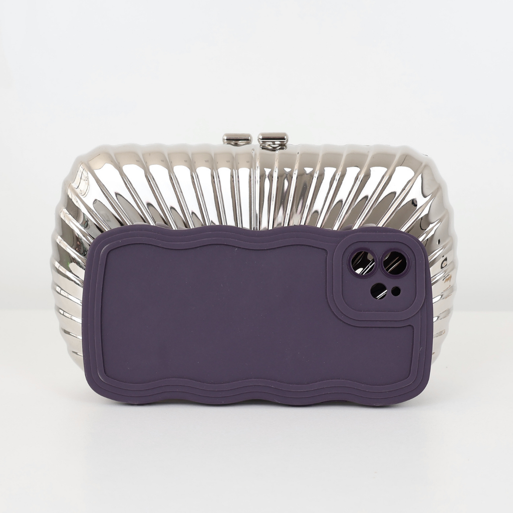 Bolsa de Festa Clutch Prateada Metalizada - ReUse