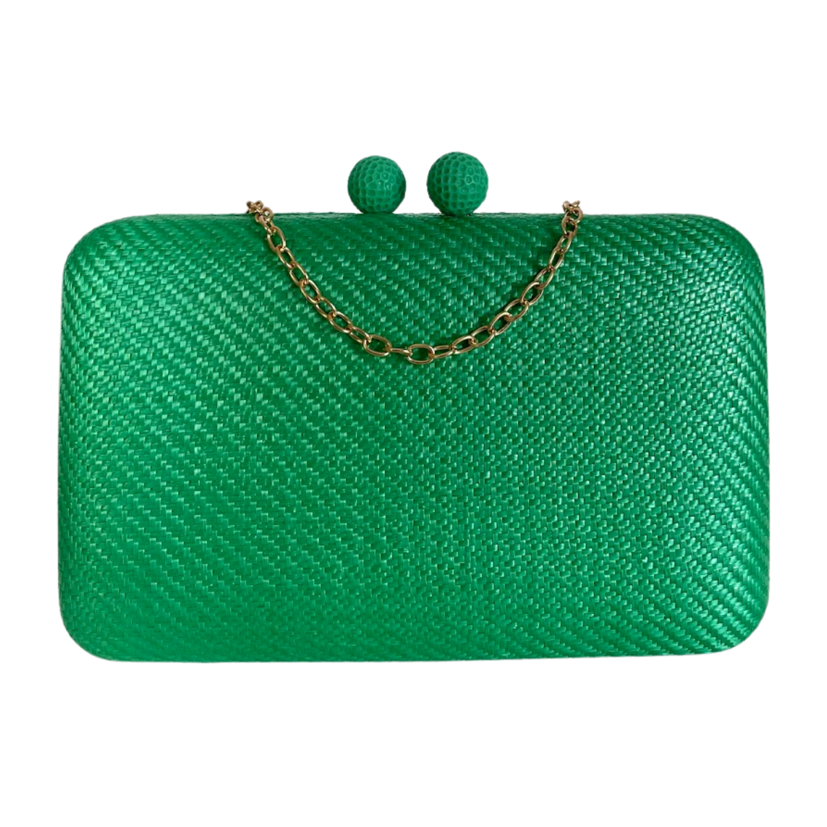 Bolsa de Festa Clutch Palha Verde