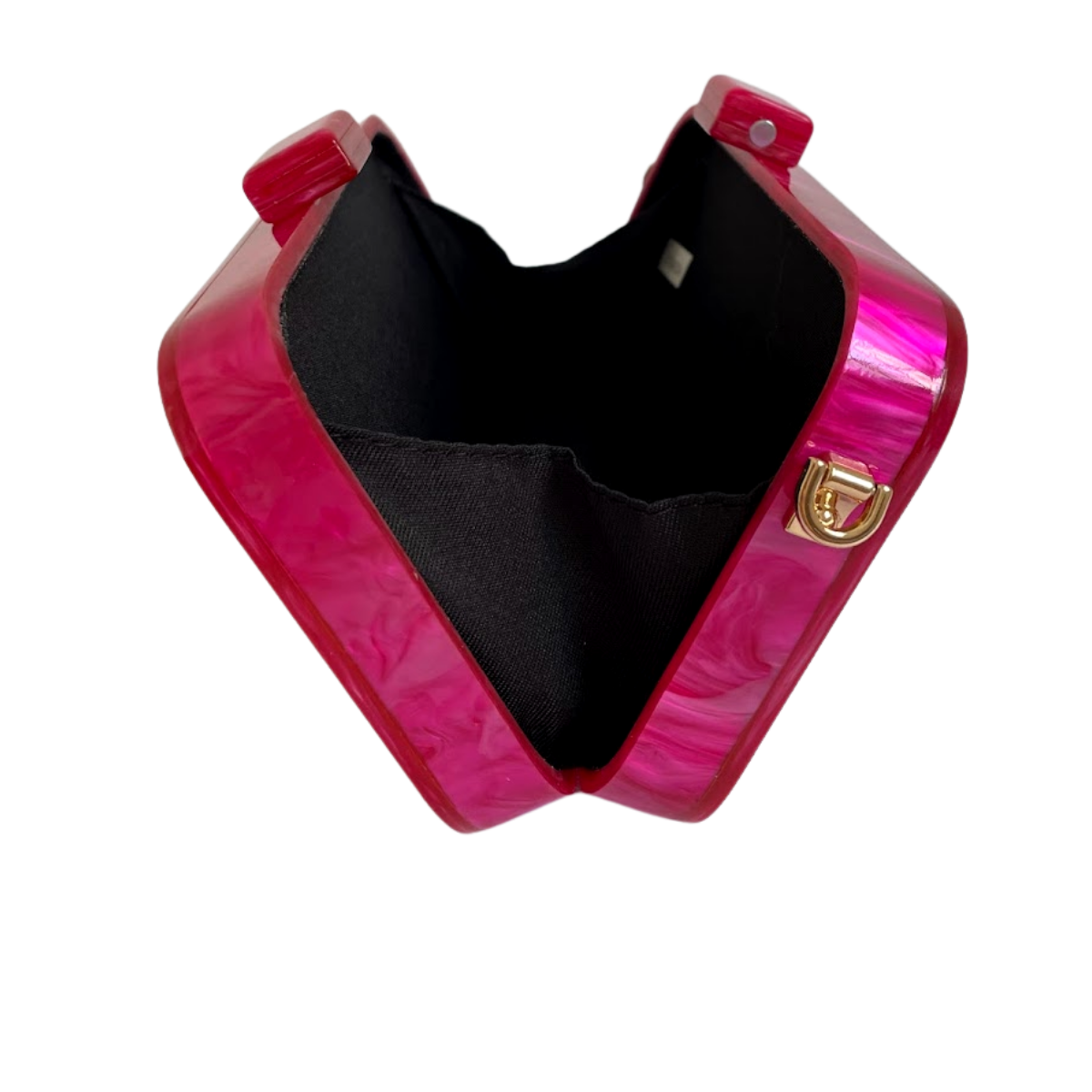Bolsa De Festa Clutch Acrílico E Palha Da Índia Retangular Fúcsia - ReUse