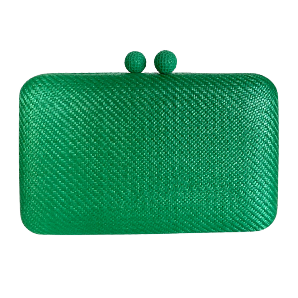 Bolsa de Festa Clutch Palha Verde