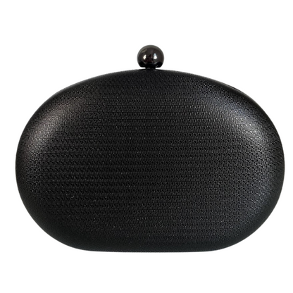 Bolsa de Festa Clutch Oval Preta