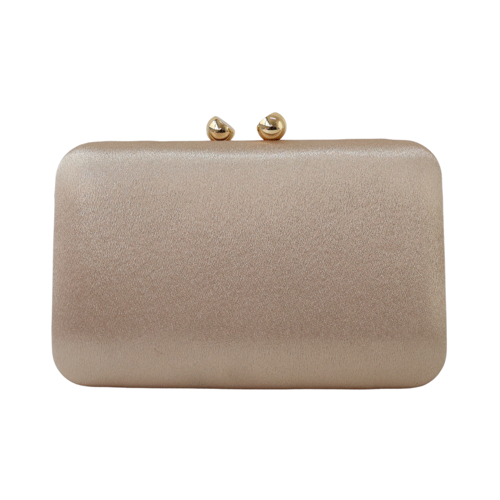 Bolsa Clutch Festa Cetim Dourado Claro