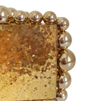 Bolsa de Festa Clutch Acrílico Bolas Brilhantes Dourada - ReUse