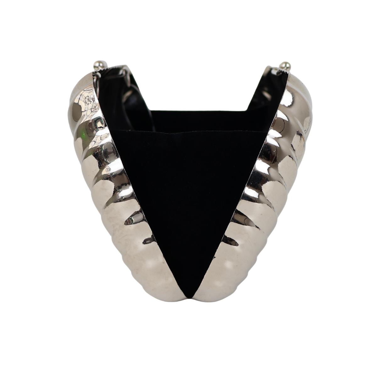 Bolsa de Festa Clutch Prateada Metalizada