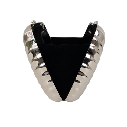 Bolsa de Festa Clutch Prateada Metalizada