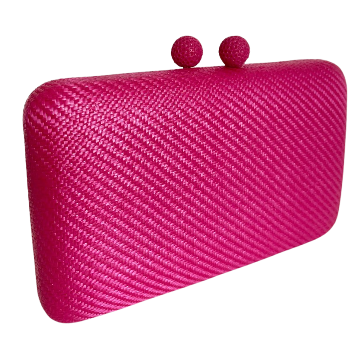 Bolsa de Festa Clutch Palha Rosa