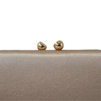 Bolsa Clutch Festa Cetim Dourado Claro
