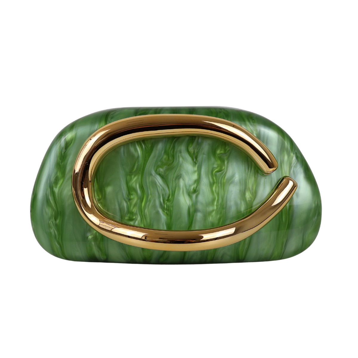 Bolsa de Festa Clutch Acrílico Perolada Verde