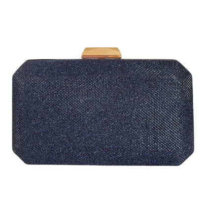 Bolsa de Festa Clutch Azul Marinho Brilho