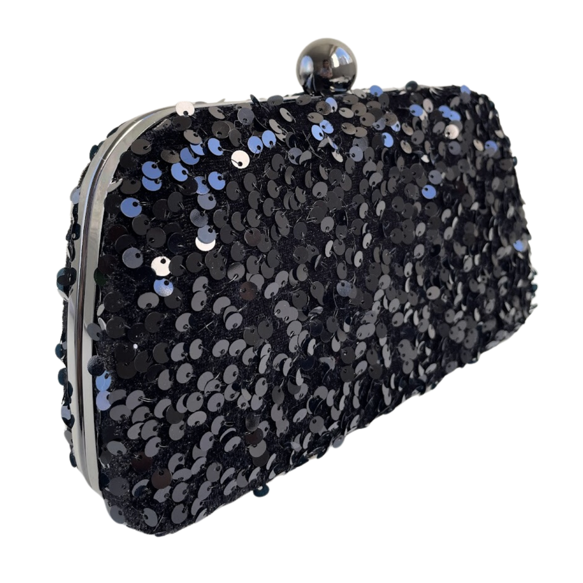 Bolsa de Festa Clutch Paetê Lantejoulas Preta - ReUse