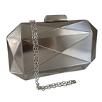 Bolsa Festa Clutch Metal Escovado Prata - ReUse