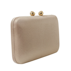 Bolsa Clutch Festa Cetim Dourado Claro