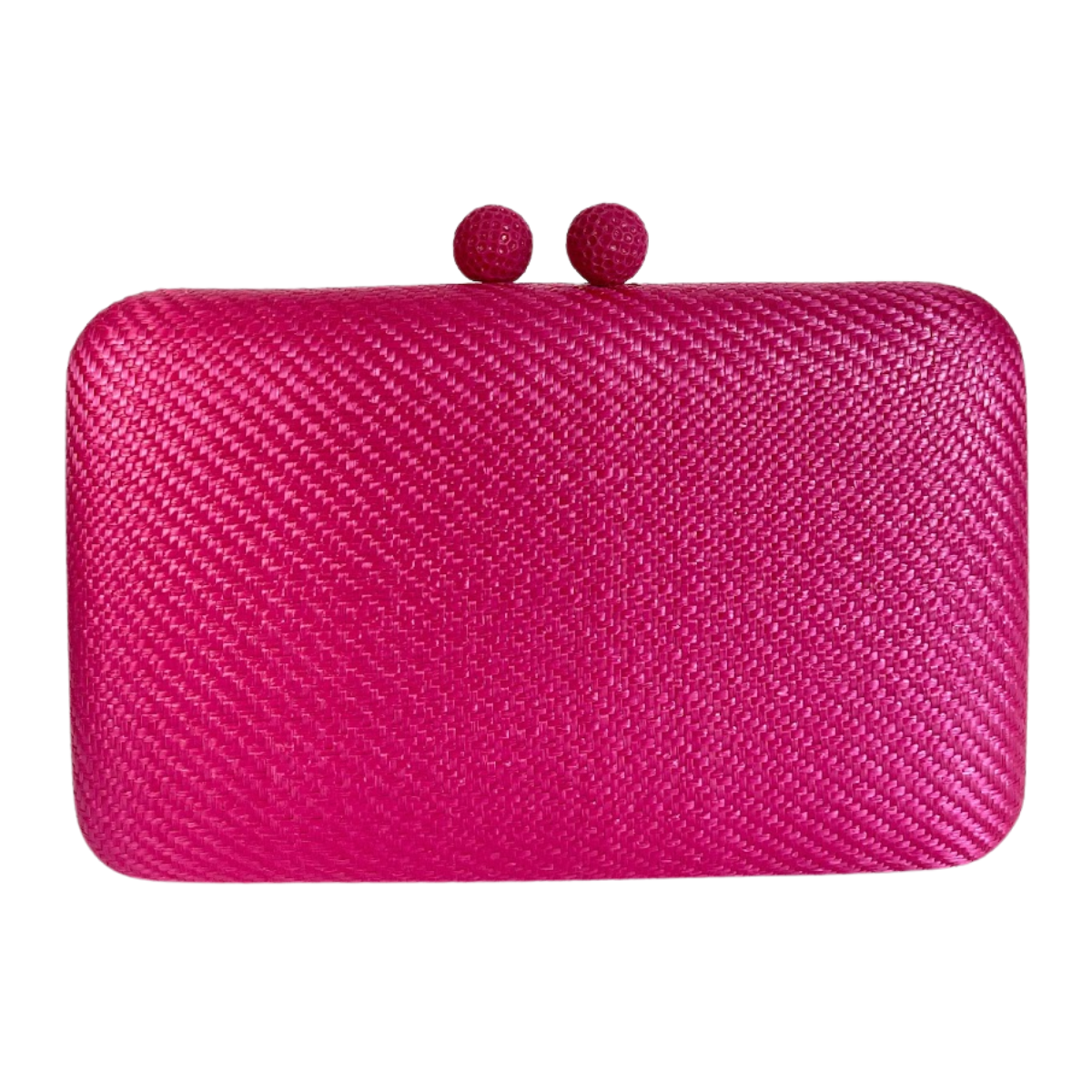 Bolsa de Festa Clutch Palha Rosa