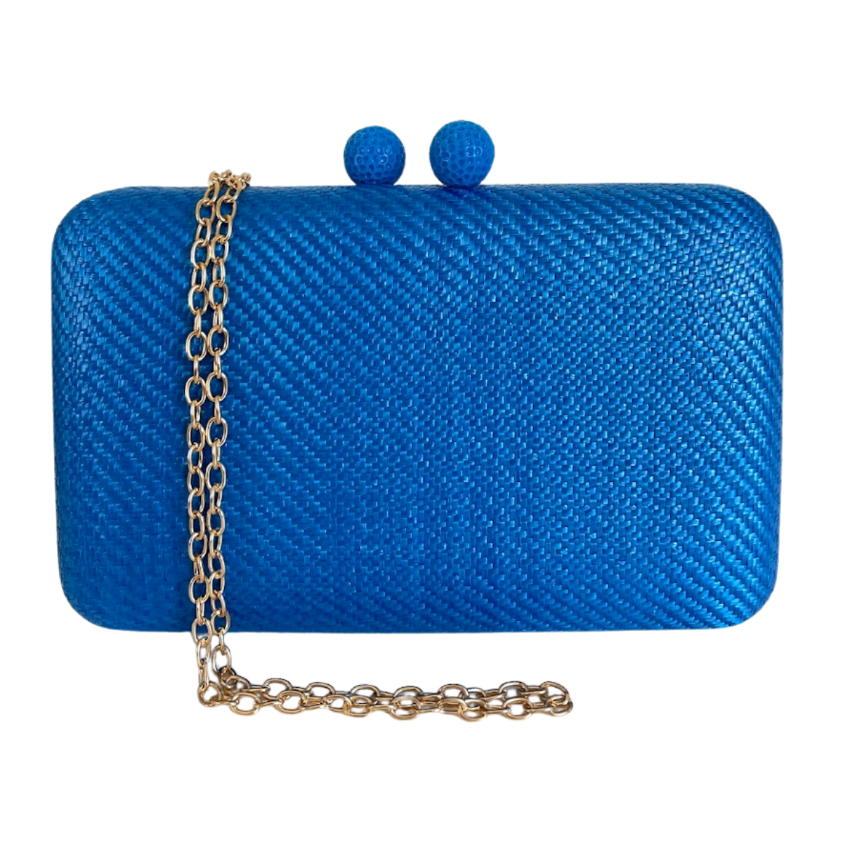 Bolsa de Festa Clutch Palha Azul