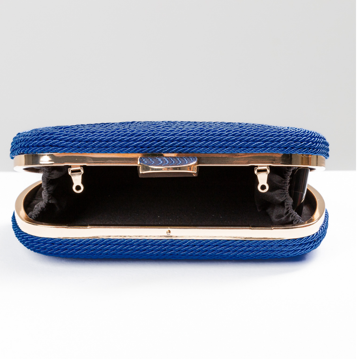 Bolsa de Festa Clutch Corda Trançada Azul Royal