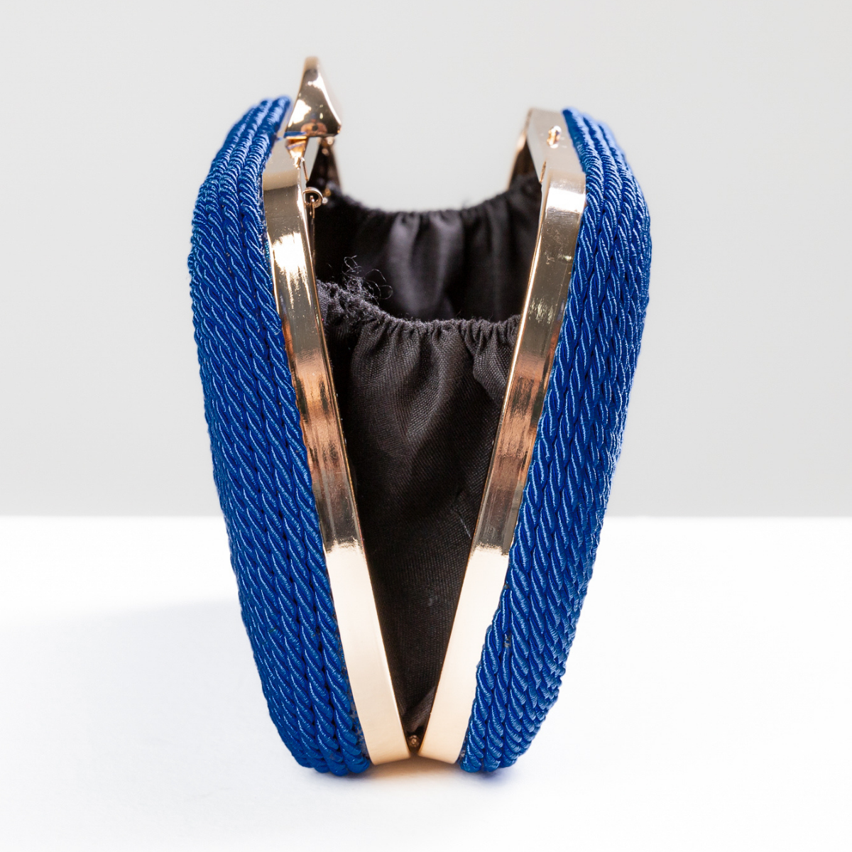 Bolsa de Festa Clutch Corda Trançada Azul Royal