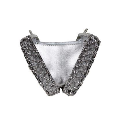 Bolsa Festa Clutch Pedraria Strass Prata