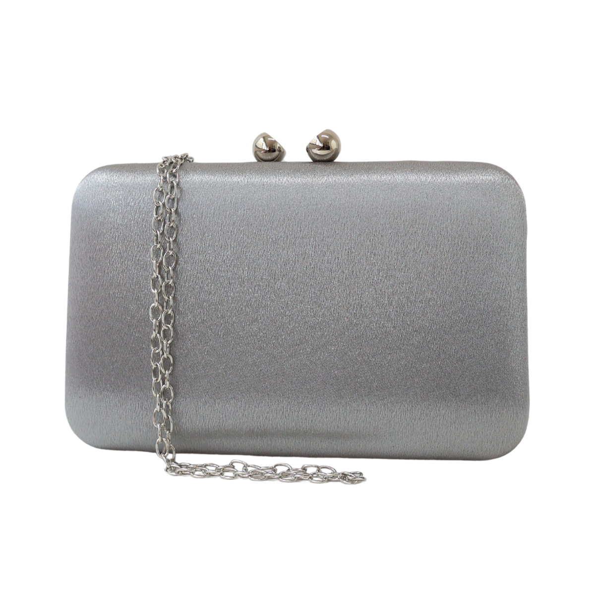 Bolsa Clutch Festa Cetim Prata