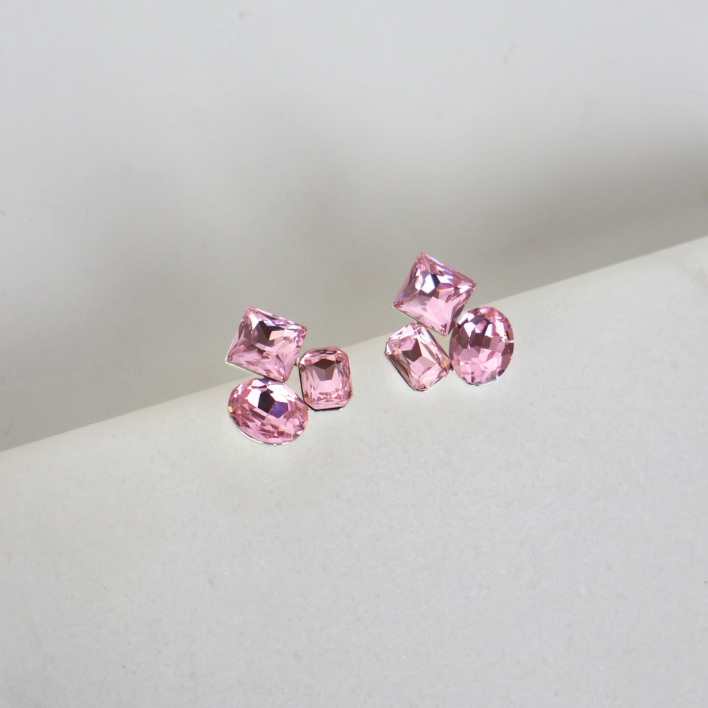 Brinco Zircônias Rosa