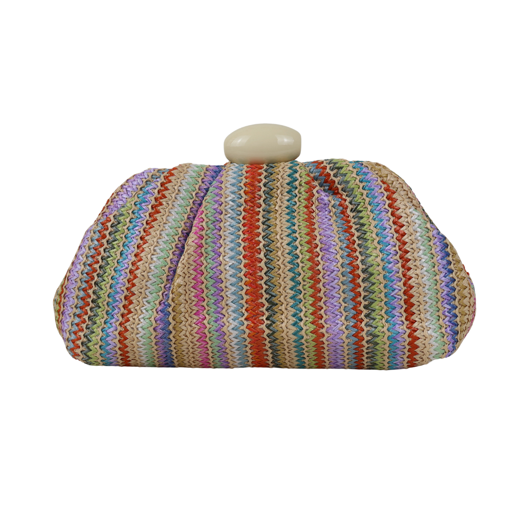 Bolsa Festa Pouch Palha Colorida