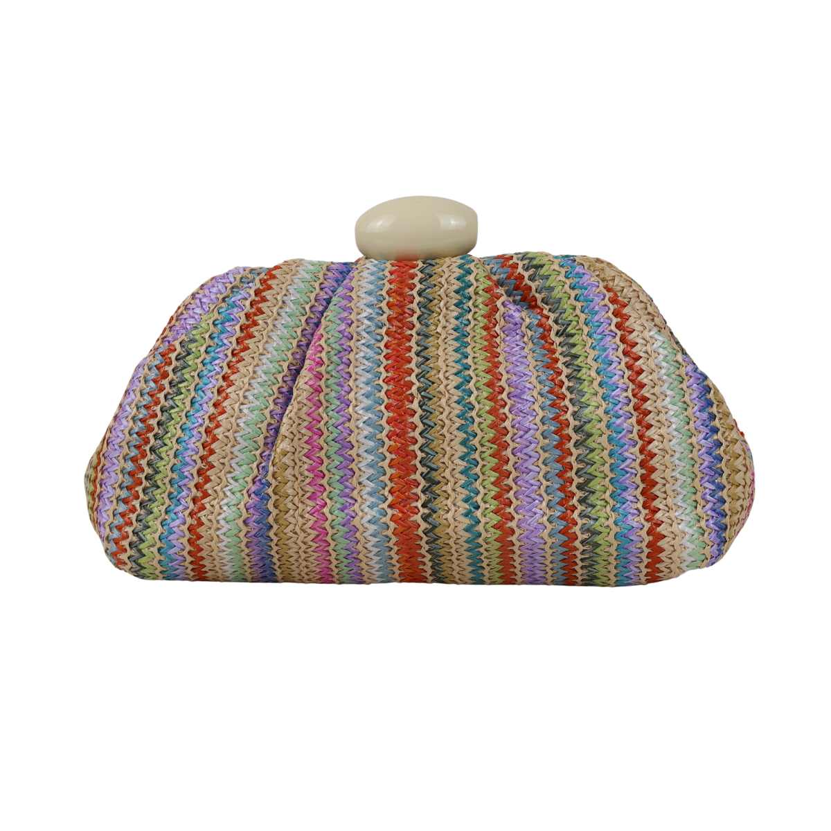 Bolsa Festa Pouch Palha Colorida