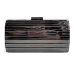 Bolsa de Festa Clutch Grafite Metalizada