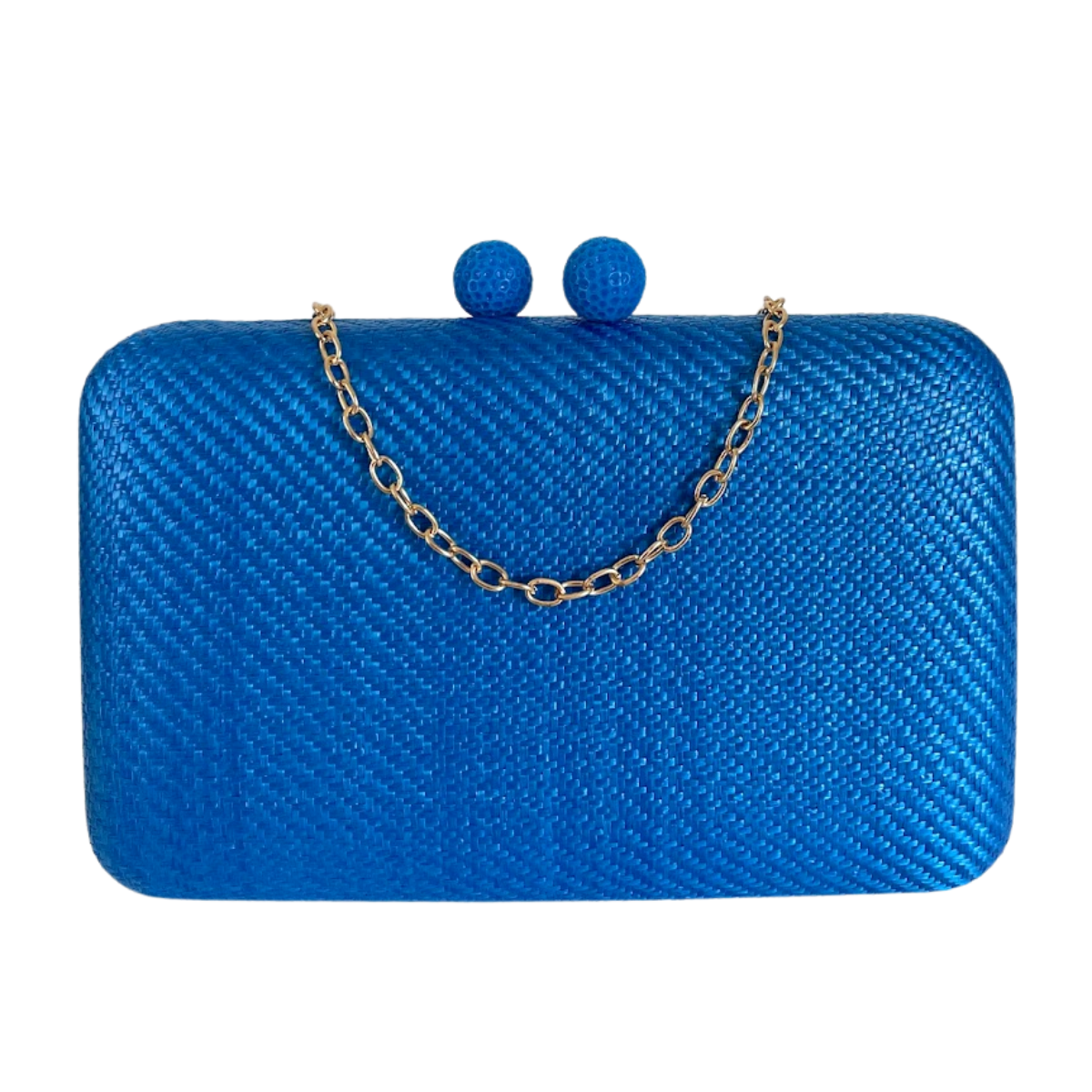 Bolsa de Festa Clutch Palha Azul