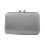 Bolsa Clutch Festa Cetim Prata