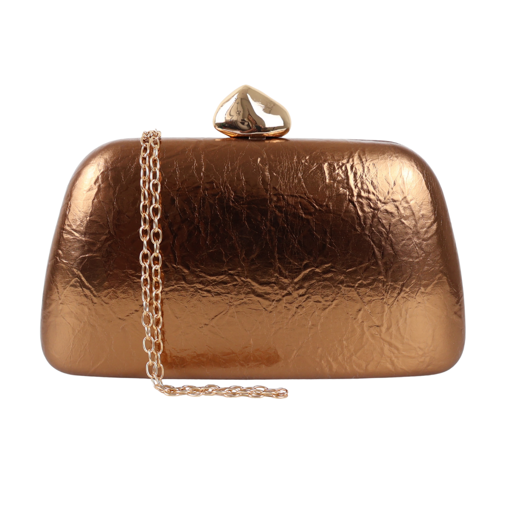 Bolsa Festa Clutch Metalizada Bronze