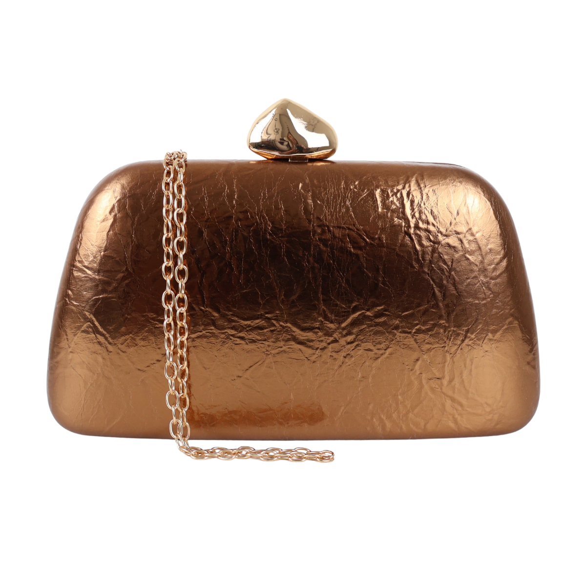 Bolsa Festa Clutch Metalizada Bronze