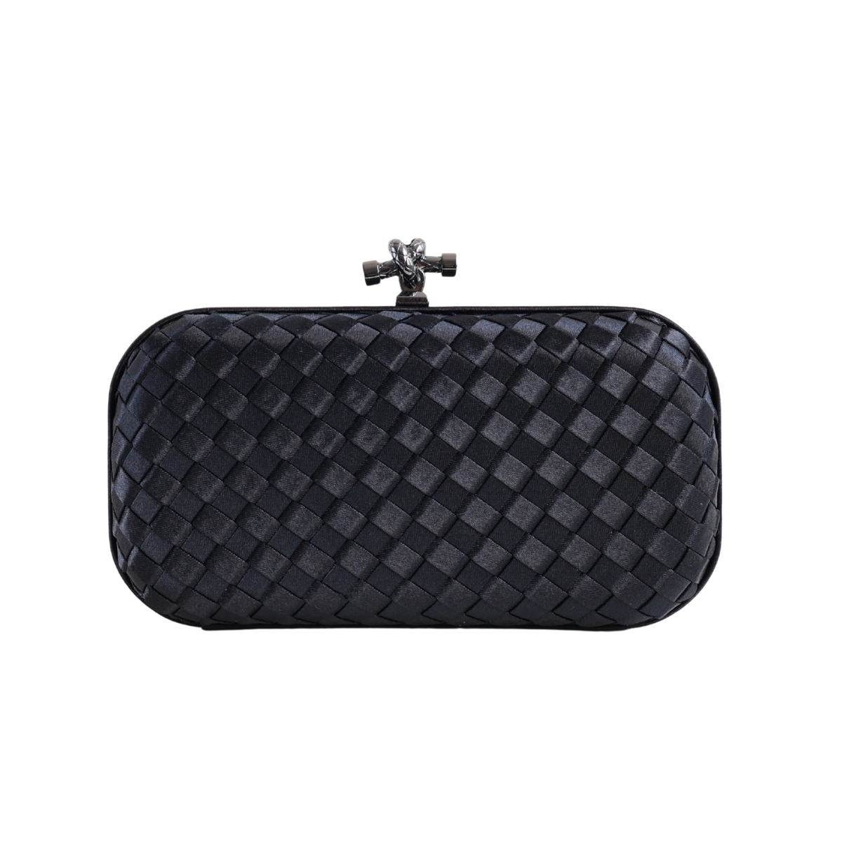 Clutch Tressê Cetim Inspired Pequena Preta