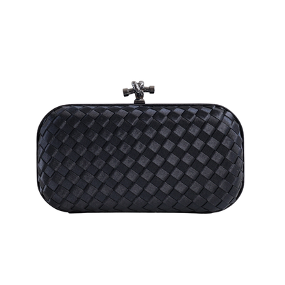 Clutch Tressê Cetim Inspired Pequena Preta