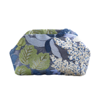 Bolsa Pouch Festa Clutch Flores Bordadas Azul