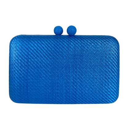 Bolsa de Festa Clutch Palha Azul